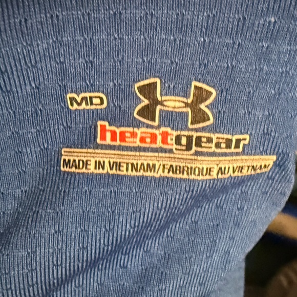 Under Armour Heat Gear Vibrant Blue Patterned Tank - Picture 4 of 4